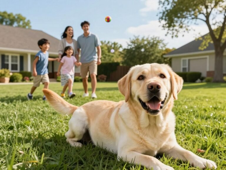 Labrador Retriever Friendly Family Dogs in the United States.