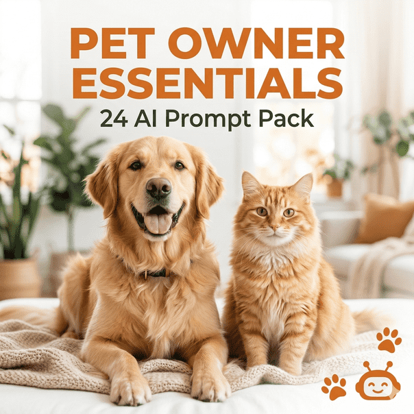 Pet Owner Essentials AI Prompt Pack 🐾 | 24 Copy-Paste Prompts for Claude, ChatGPT & Gemini
